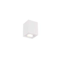 Plafonnière blanc mate excl lampe LED possible  1 spot - Plafonniers