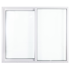 Porte coulissante PVC blanc 2500 x 2100 mm D>G - Fenêtres coulissantes "budget": dimensions standards
